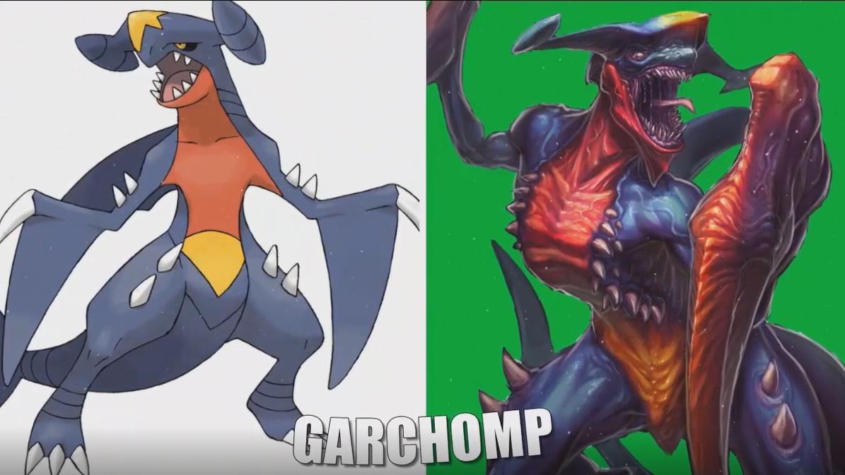 精灵宝可梦怪兽画风，暴鲤龙成凶猛海怪，甲贺忍蛙矫健帅气