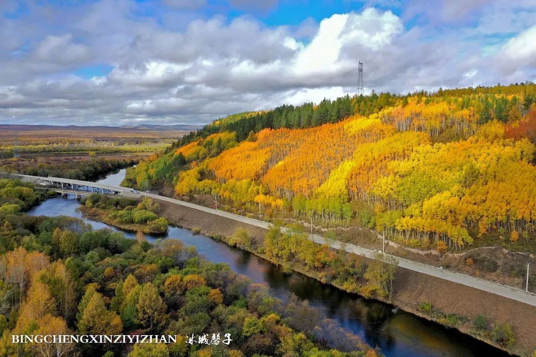深秋的大兴安岭色彩斑斓,大兴安岭的秋天美景