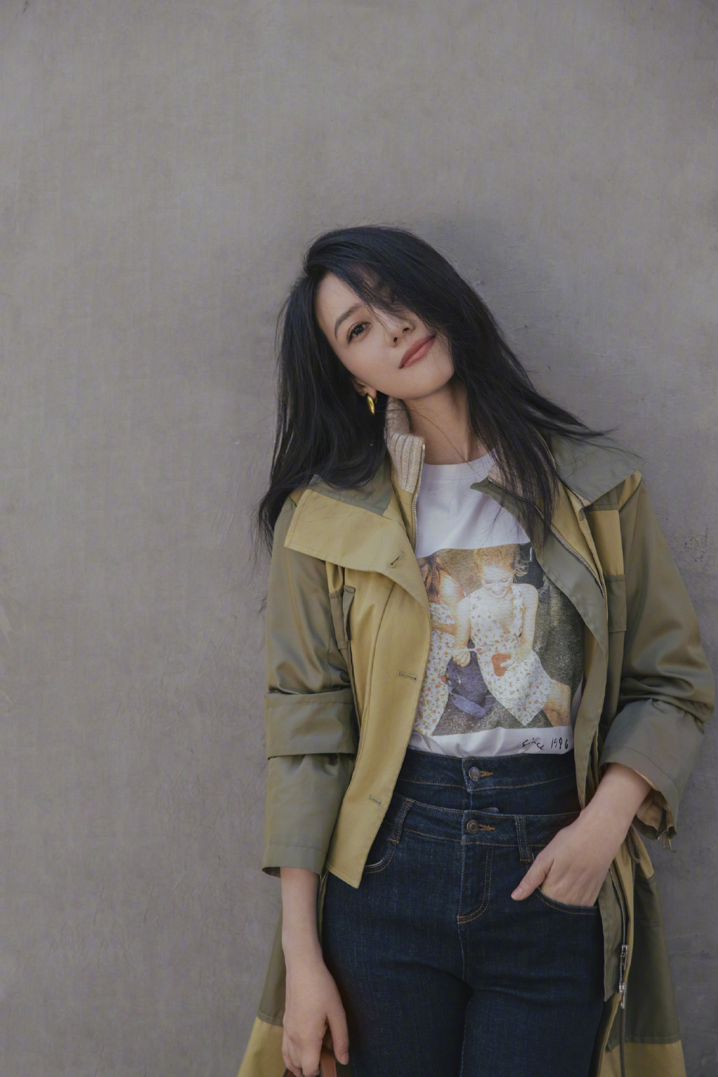 高圆圆气质穿搭高级感,高圆圆法国度蜜月