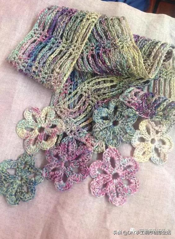 手工diy钩针编织围巾教程,diy手工编织围巾教程