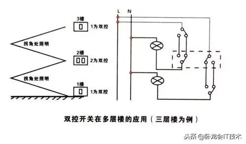 双控三控开关接线方法,三开一个双控两个单控接线视频