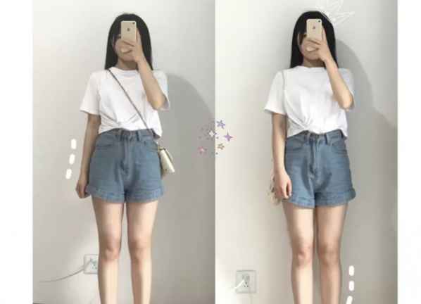 胖人t恤下摆打结方法步骤,t恤衫太长了怎么打结