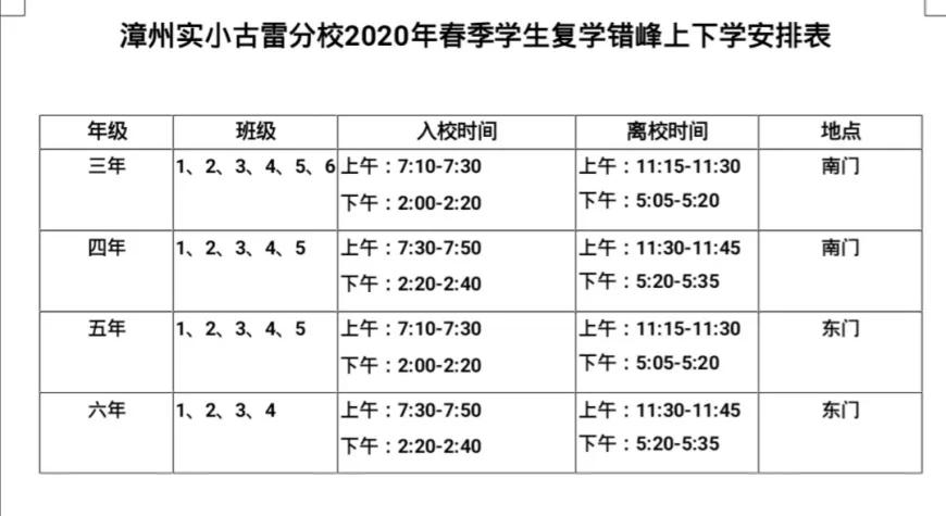 古雷小学开学时间,新建区小学开学最新通知