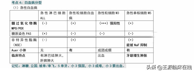 白血病的知识点总结框架,白血病分型及白细胞数