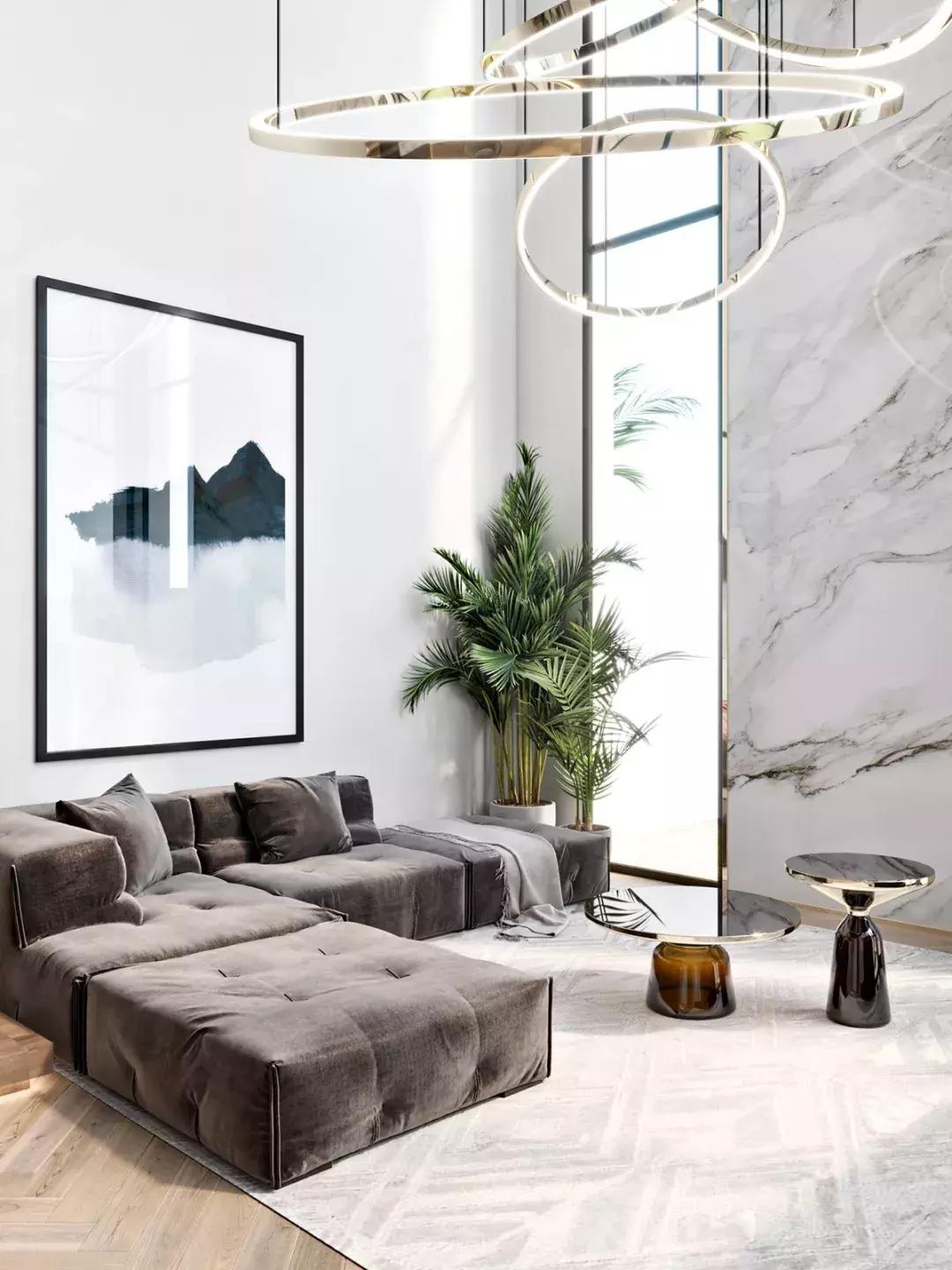 最新款客厅挑空设计图效果图,国外挑空客厅设计极简