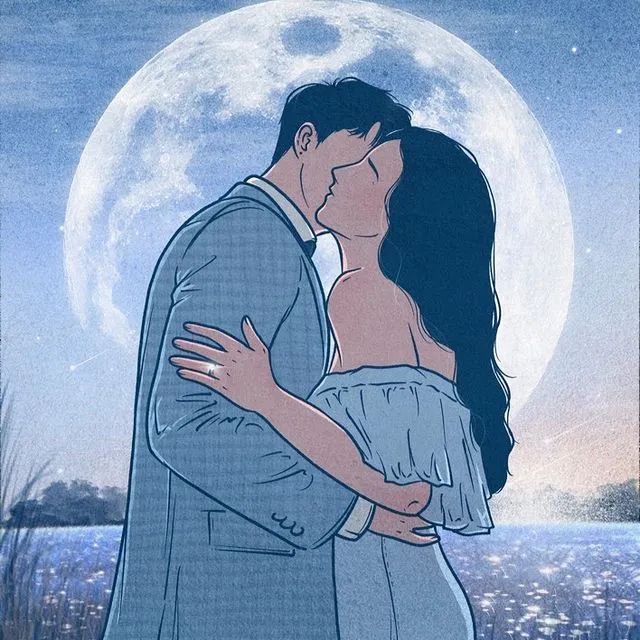 韩国插画师霸道总裁插画,韩国插画师笔下的情侣日常