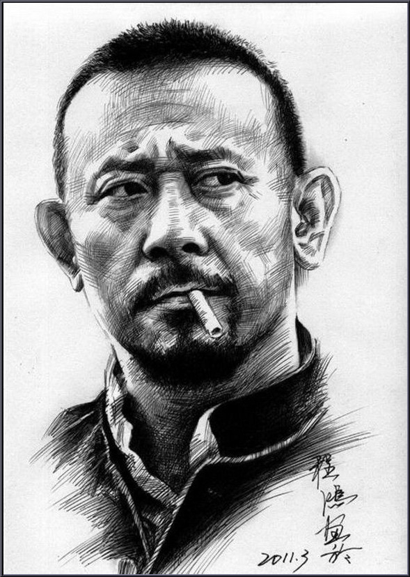 最近很火的素描人物明星,100张素描100位明星