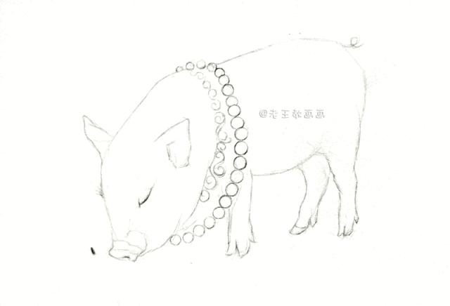 画一只简单又好看的猪,猪年的猪怎么画