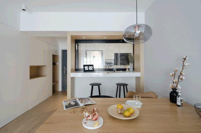 68平小户型一室一厅带衣帽间,茶室衣帽间一体小户型