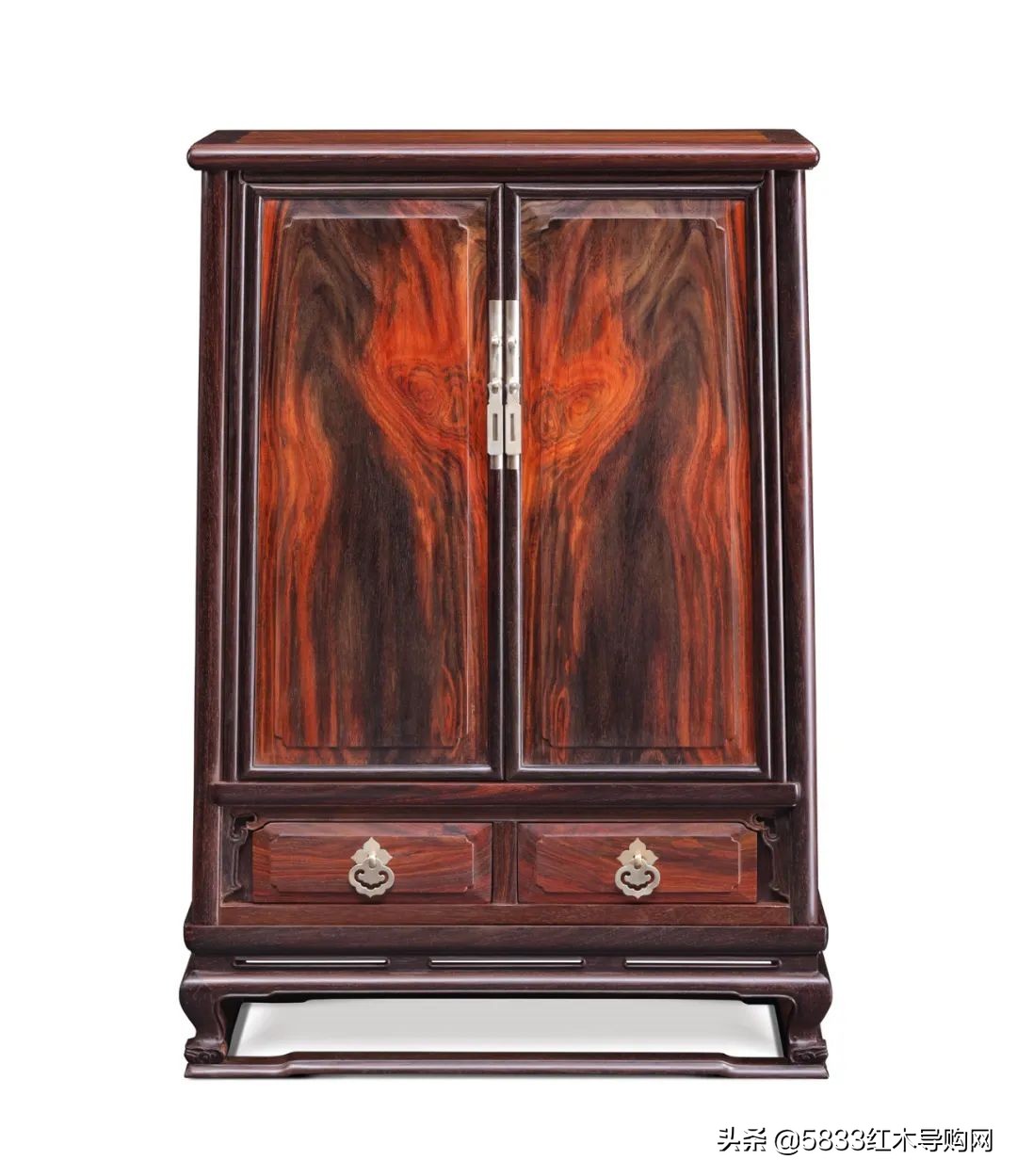 莆仙工艺经典复刻的大红酸枝圆角柜