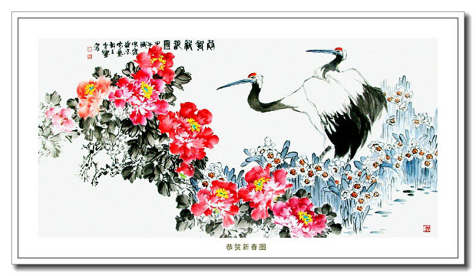 富贵气息的花鸟画,皇家富贵的花鸟画