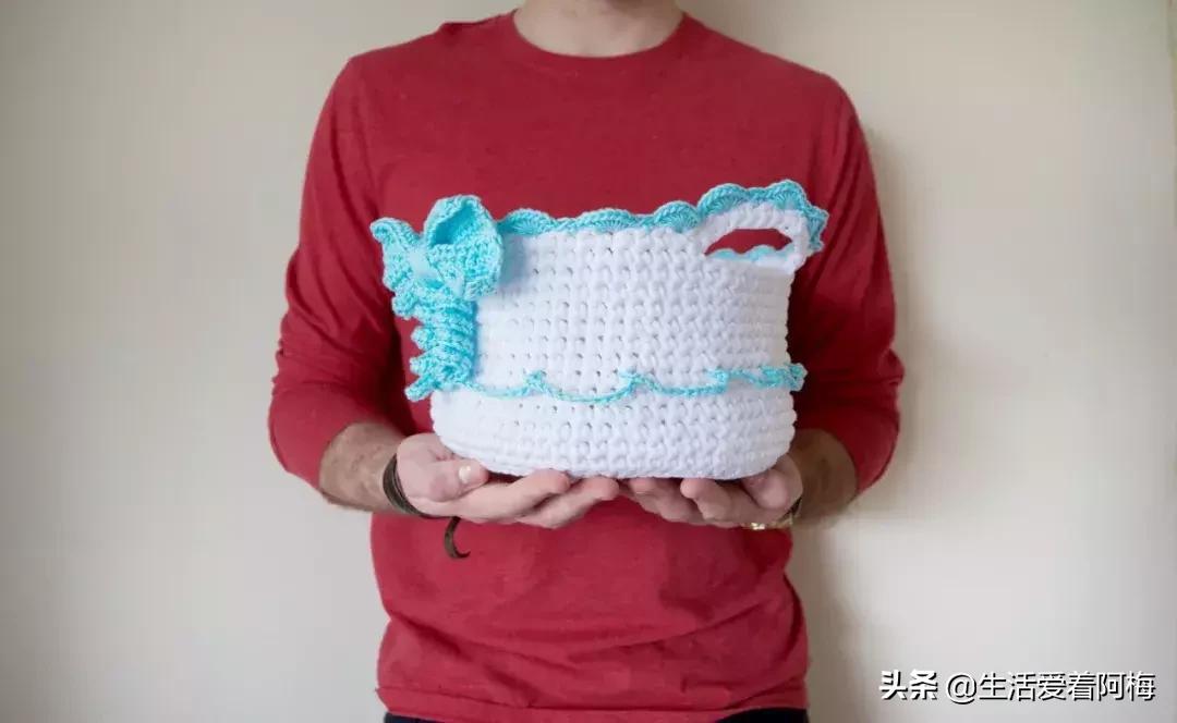 粗毛线钩织蝴蝶结小物件,大蝴蝶结和小蝴蝶结钩针编织教程