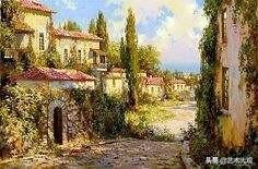 俄罗斯画家风景油画作品选集,尤里奥布霍夫人物画