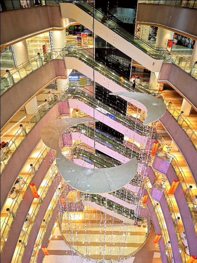 合肥安粮国贸购物中心夜景,合肥安粮国贸购物中心多高