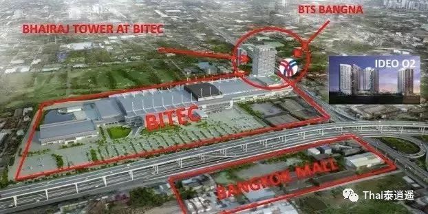 IDEO东方双子星|距BTS素坤逸线Bangna站250米，13.5万泰铢/㎡起与世界级地标购物中心为邻