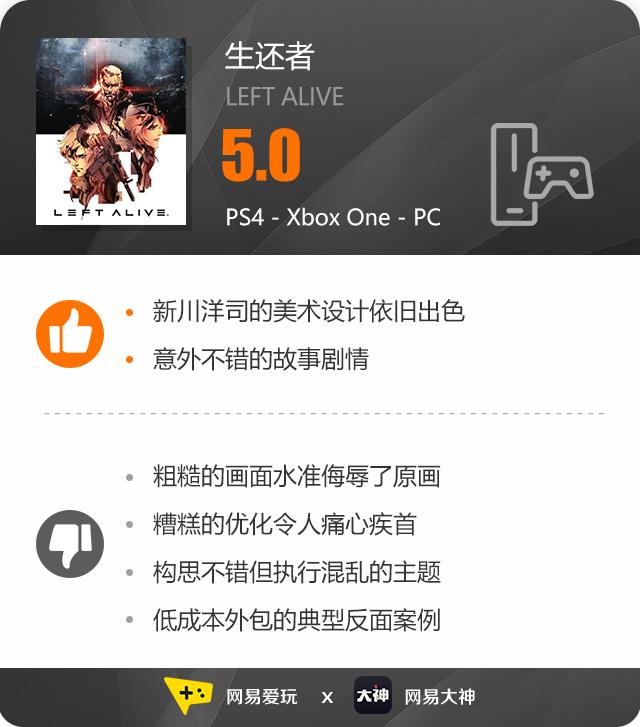 名师坐镇，外包出工，SE又一次失败的尝试：《LeftAlive》评测