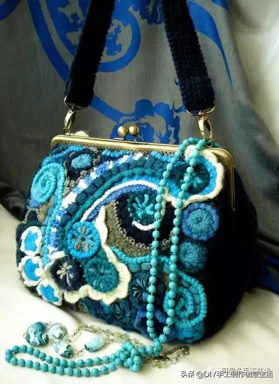 厉害了，极美爱尔兰钩花包包，看了这个才是真服气