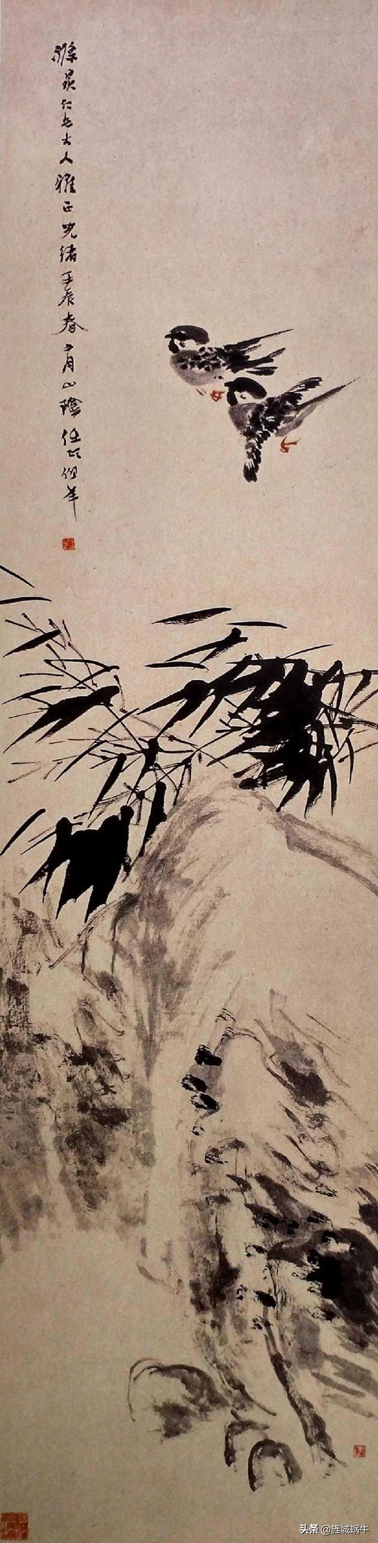 他以笔墨捕捉迎风腾飞的鸟雀、轻灵鲜活的花蕾