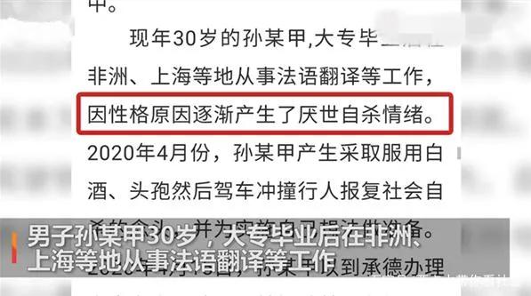 河北驾车撞人事件,河北男子开车撞人事件