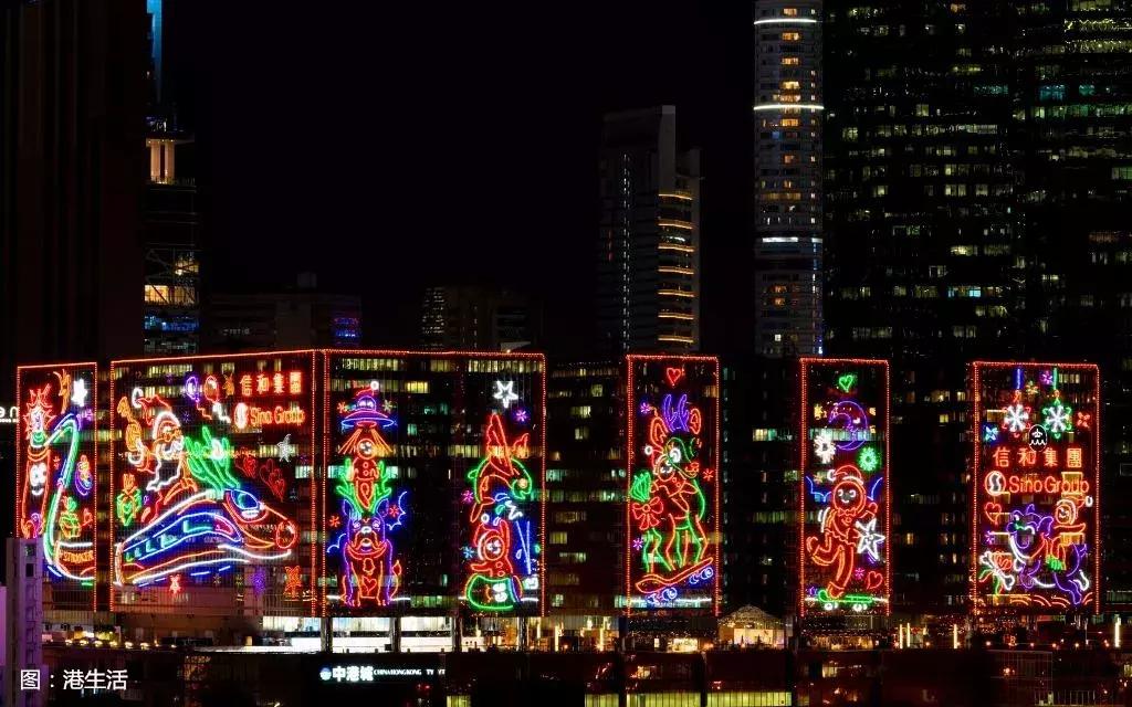 香港海滨长廊圣诞节,香港圣诞打卡地唯美视频