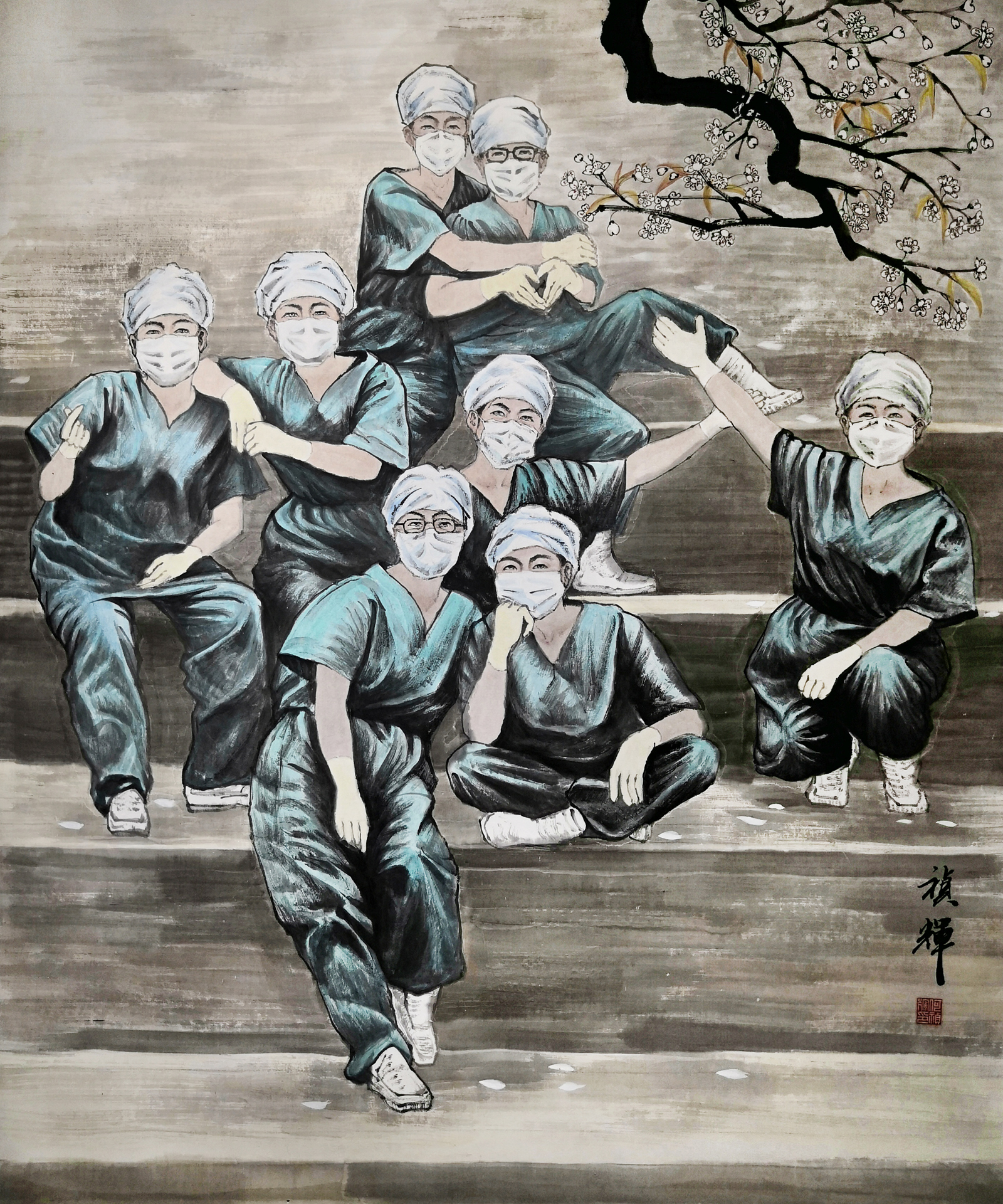 礼赞建党百年讴歌时代精神绘画,不忘初心逐梦前行建党100周年绘画