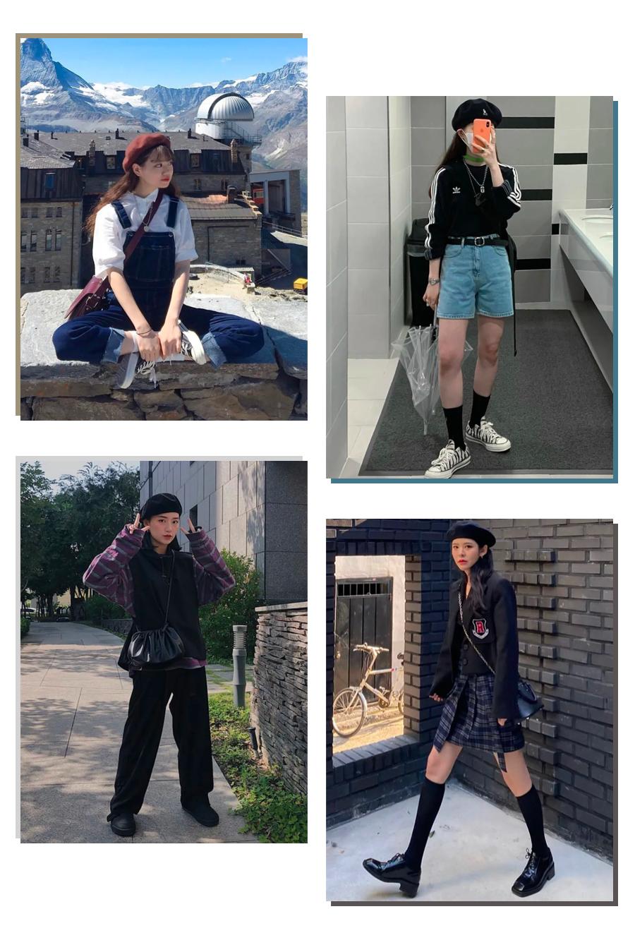 适合圆脸女生戴的冬季帽子,适合女士夏季长脸型戴的帽子