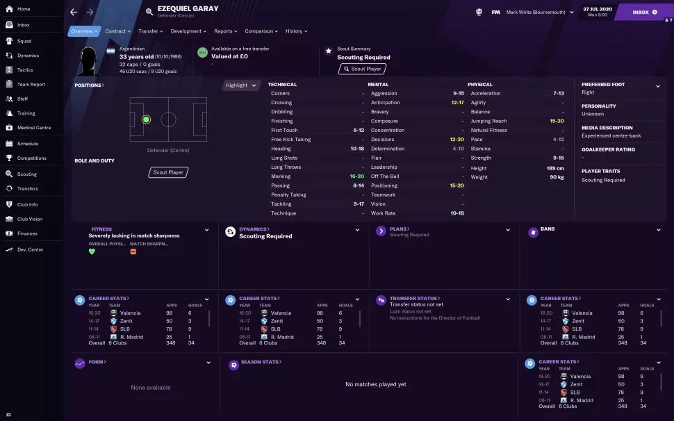 fm2021各位置最好用的球员,fm2021开档必签球员推荐