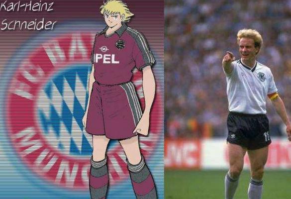 足球小将中国球星原型,日本足球动漫足球小将人物照片