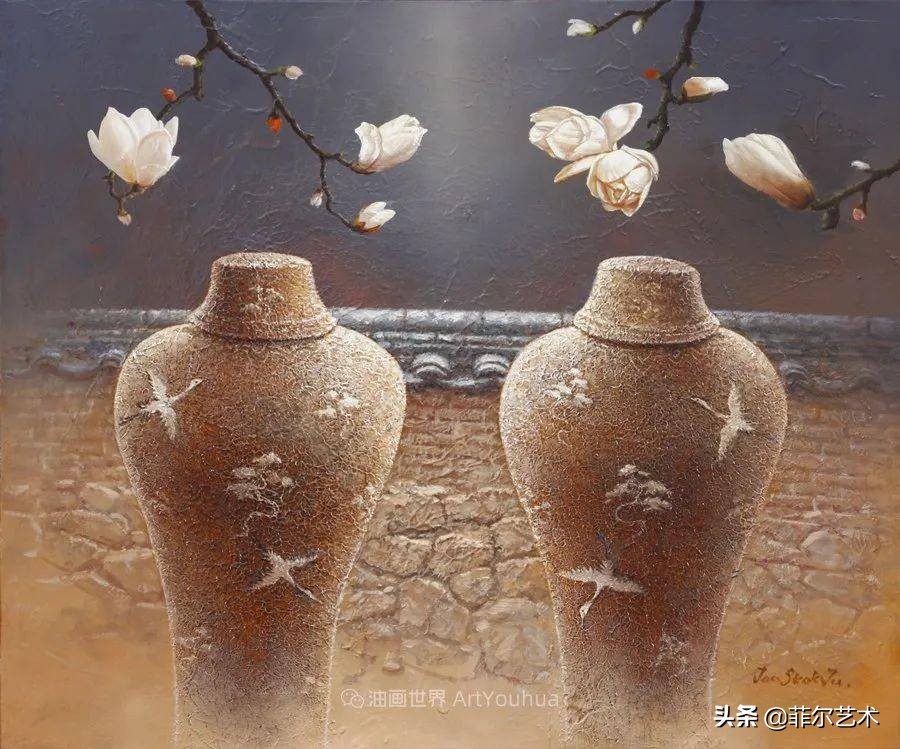 韩国画家朱世柱的作品非常出色，温暖、音乐和神秘