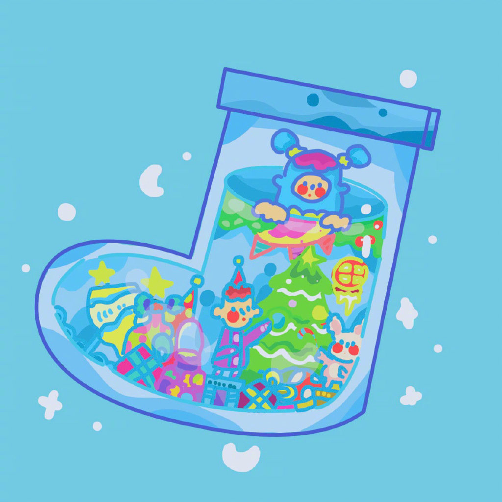 【可爱卡通圣诞袜头像】一组圣诞小袜子