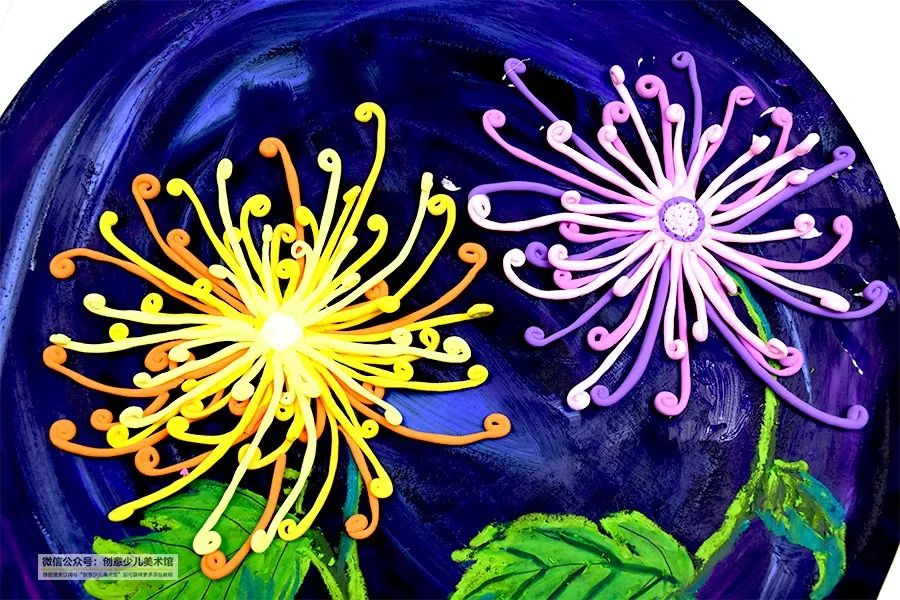 菊花写生儿童画好看又简单,秋菊怎么画漂亮又简单幼儿园