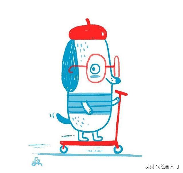 彩铅小动物插画简单,彩铅插画小动物手绘