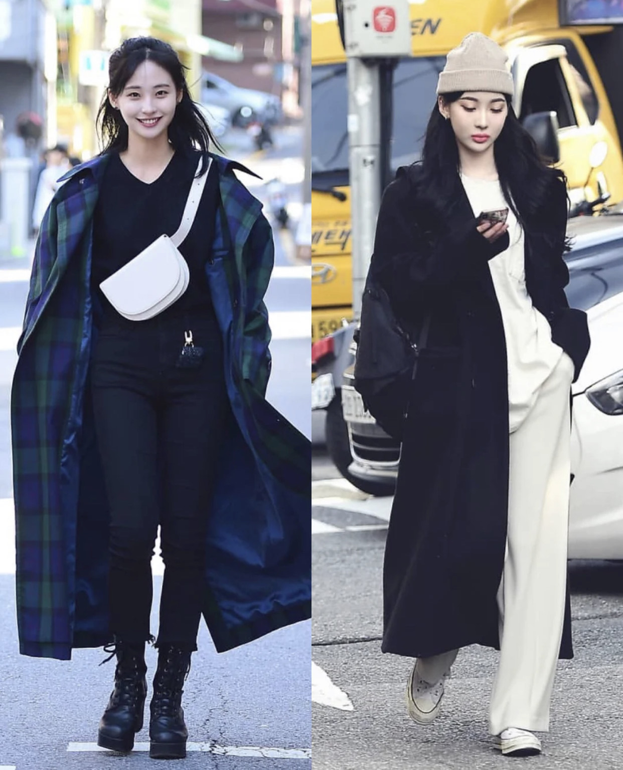 韩国女生穿搭秋短裙,韩国夏季不露腿穿搭