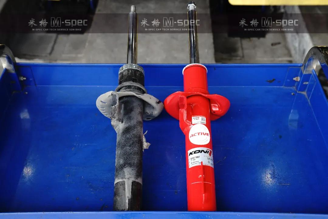 大众迈腾换完避震前后对比效果,迈腾改koni变色龙避震使用感受