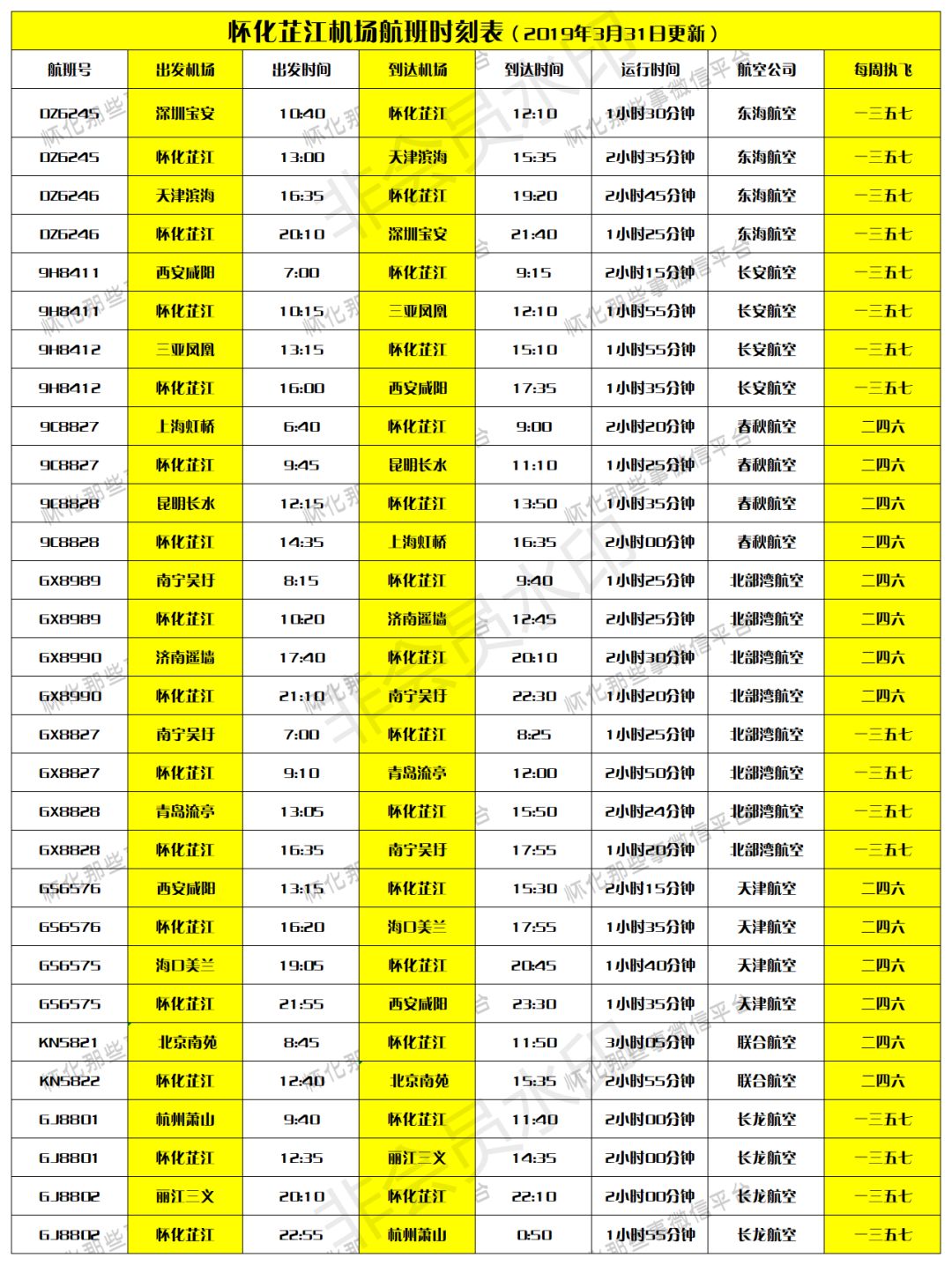怀化芷江机场有到杭州的飞机吗,怀化芷江机场航班