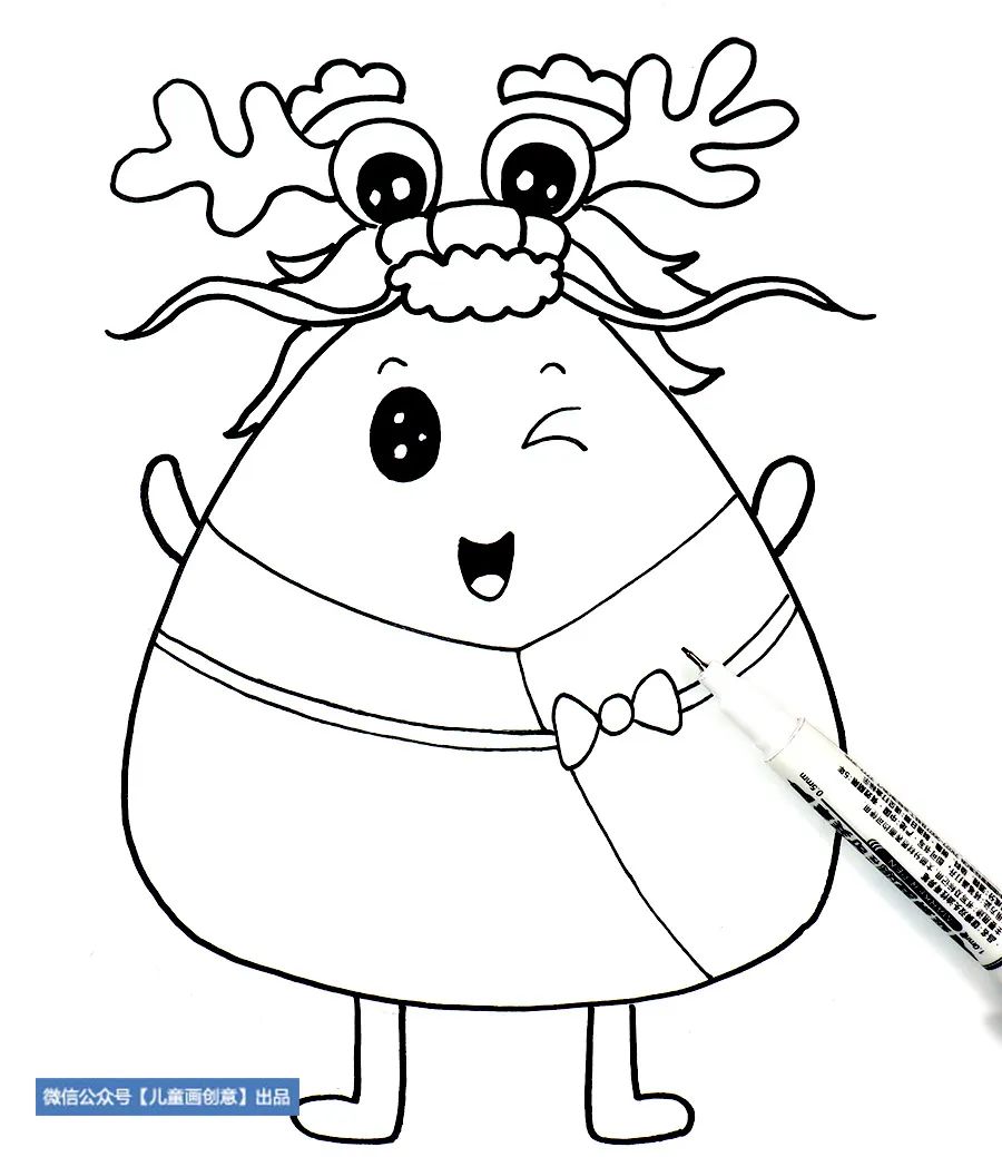 端午节粽子怎么画,儿童画粽子制作过程