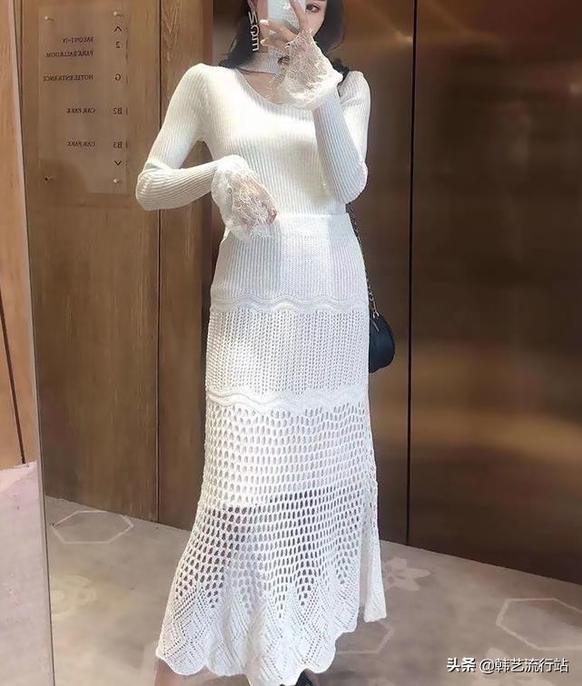 韩版穿搭女装高级感春,女装毛衣新款韩风搭配