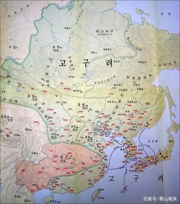 世界公认韩国历史地图,韩国画的中国历史地图