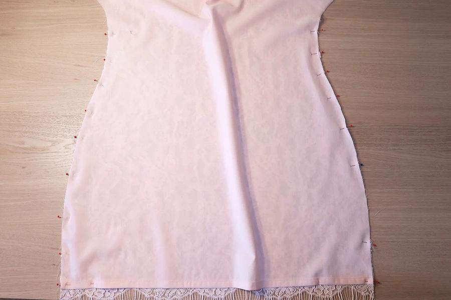 短款包臀裙裁剪缝制教程,包裙开叉缝制方法图解