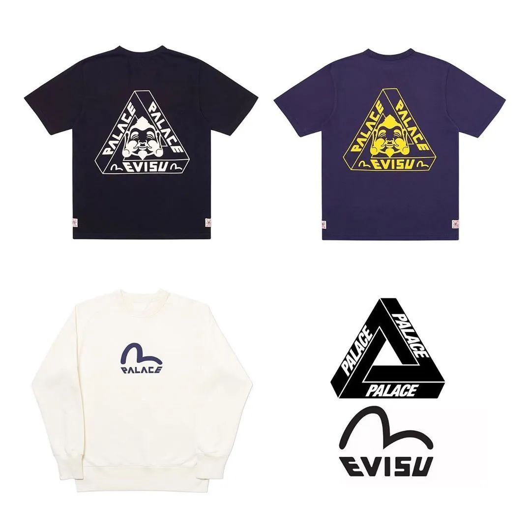 palace和evisu联名卫衣,palace联名卫衣绝版