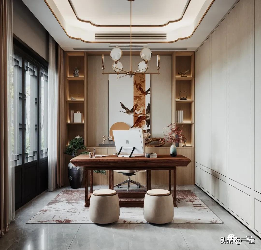 餐厅书房一体设计,书房客房一体设计