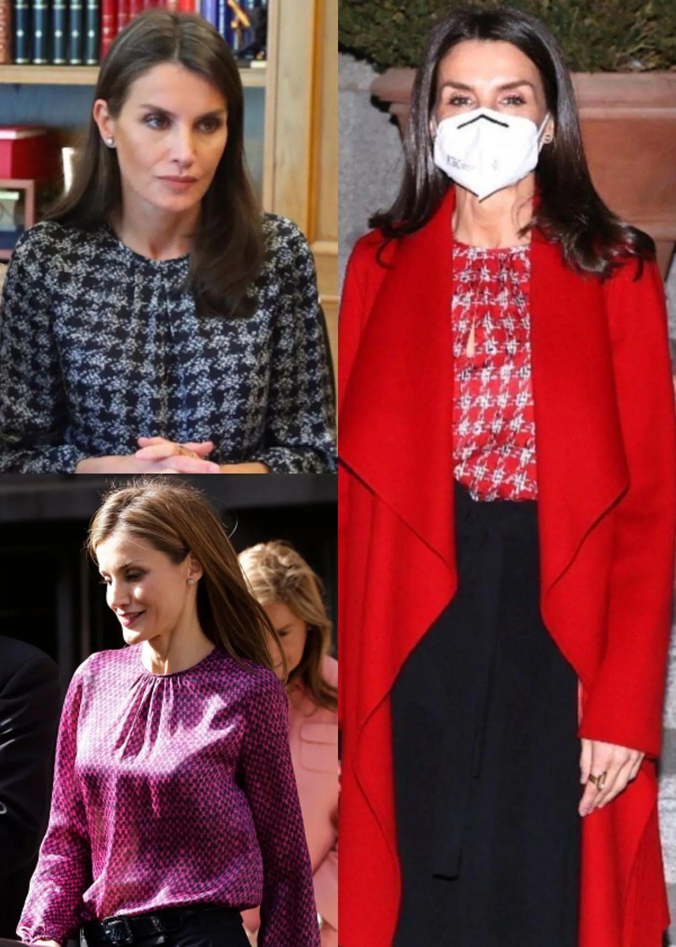 以女主人宫殿内接客，莱后红衣似火热情洋溢，全身旧衣成节俭标兵