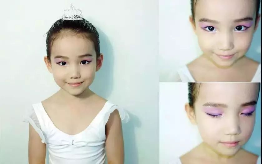 古典芭蕾舞妆容教学,儿童芭蕾蓝色系主题妆容
