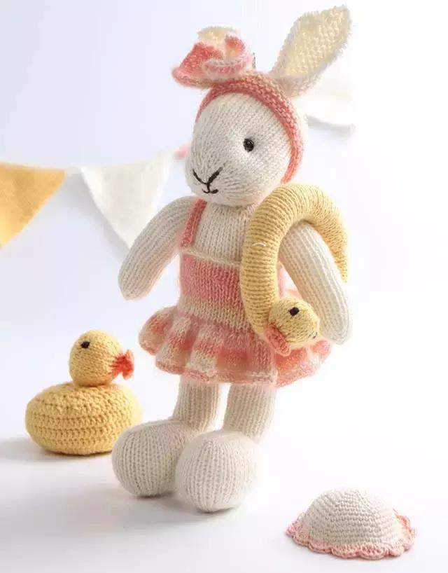 小熊娃娃的衣服编织,玩偶娃娃斗篷裙子编织教程