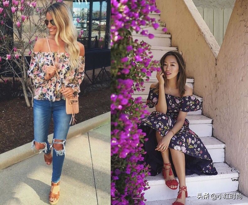 春夏碎花单品怎么搭配衣服,小碎花的正确搭配尽显少女气质