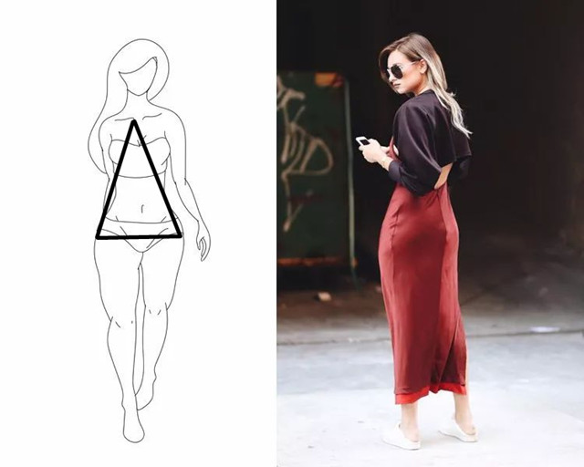 “三角妹”掌握扬长避短法,取舍上下身的优劣势,轻松穿出法式风