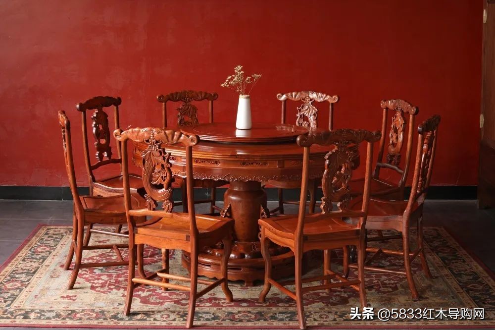 红木大圆桌怎么选购的,红木圆桌有哪些款式