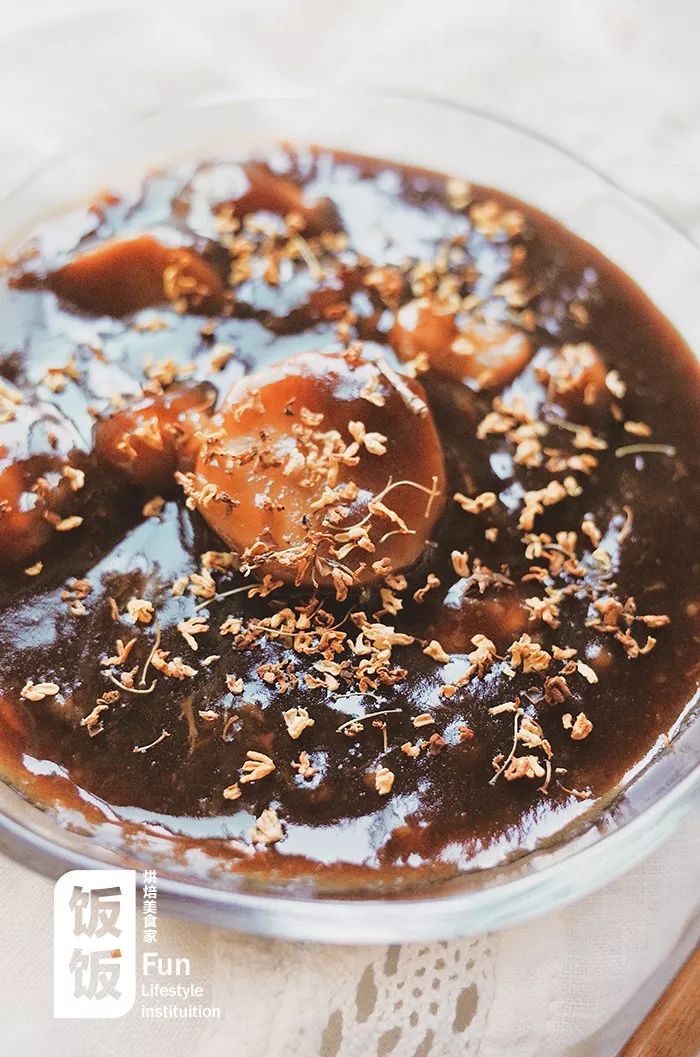 芋圆桂花糖水,鸡头米糖桂花芋圆