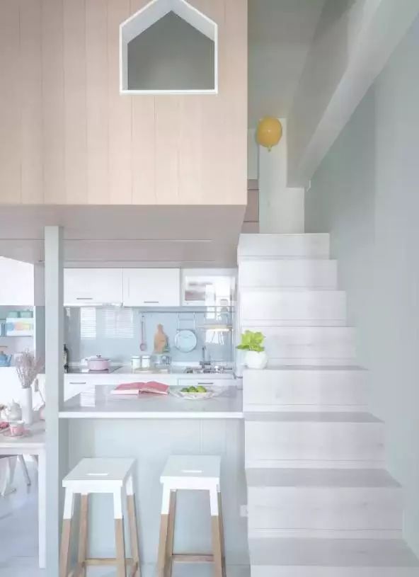 单身公寓复式楼日式,35平简单复式公寓