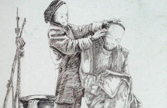 剃头匠学徒刮冬瓜,传统剃头匠刮脸绝活视频